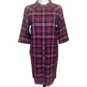 Wrap London Plaid wool dress size 4